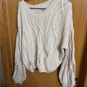 Jodifl distressed sweater size medium